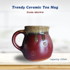 Trendy Ceramic Tea Cup - Brown | 225ml