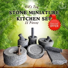 Stone Miniature kids kitchen cooking set  |Price Drop!!! | 11 Pieces