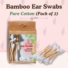 Bamboo Cotton Ear Swabs | Hygienic | Pack of 2 (each 70 pcs)