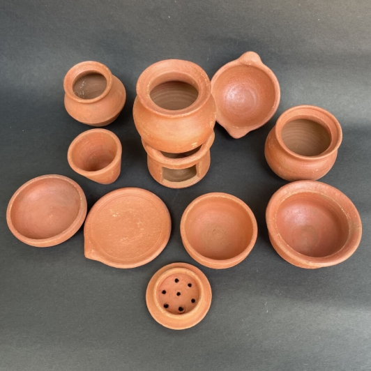Miniature Clay Pots, Real Cooking Clay Kitchen Items