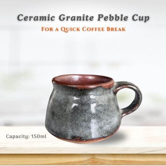 Ceramic Granite Pebble Coffee Tea Mug | 150ml