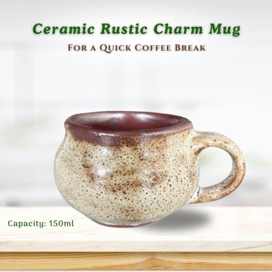 Ceramic Rustic Charm Coffee Mug | 150ml