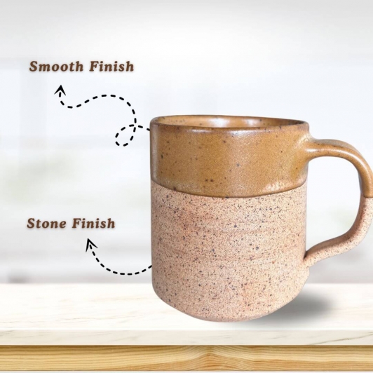 Ceramic Stone Boulder Coffee Mugs | Big Size | 320ml