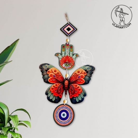 Butterfly Hanging Wall Decor | Orange Colour
