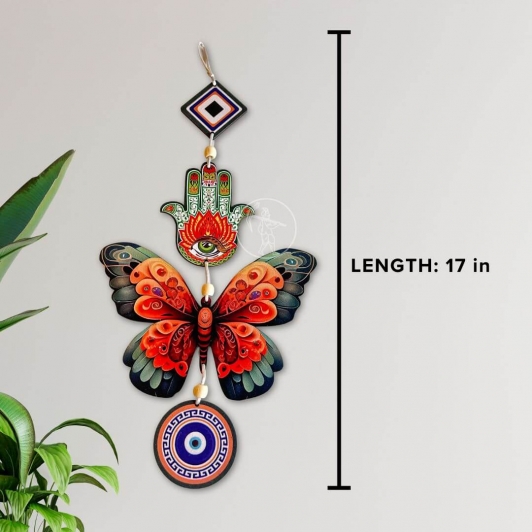 Butterfly Hanging Wall Decor | Orange Colour