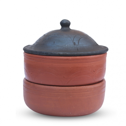 Clay Craftsman Brown Mini Crock with Stars