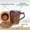 Ceramic Tea Infuser Mug with Strainer and Lid | 3 pieces | 200ml