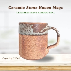 Ceramic Stone Haven Coffee Mugs | Big size | 320ml