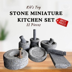 Stone Miniature kids kitchen cooking set  |Price Drop!!! | 11 Pieces